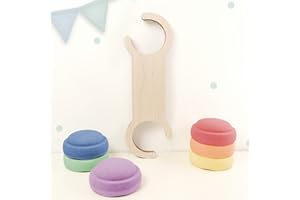 ‎HELLOMINI hellomini Abenteuerbrücke für Stapelstein® – personalisierbar mit Namen & Motiv – Holz Spielzeug für Kinder – Balancierbrücke für Motorik & Bewegung – Montessori Zubehör