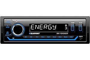 Blaupunkt BPA 1124 Dab BT, 1-DIN autoradio, Dab+, Bluetooth, USB, entrée auxiliaire, Sortie subwoofer, Multicolore, 4x50 Watts, 12V