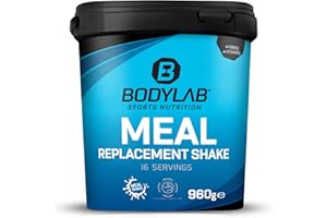 ‎BODYLAB24 Bodylab24 Meal Replacement Shake Banane 960g, Diät-Shake zum Abnehmen, Mahlzeitersatz mit wichtigen Vitaminen und Nährstoffen, ohne Zucker-Zusatz, Mahlzeitersatz Shake