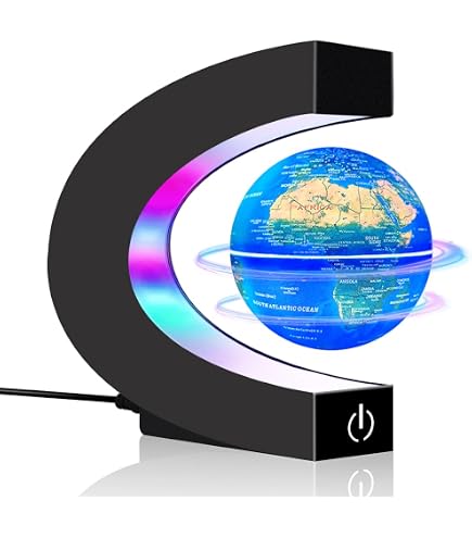 MOKOQI Globe Lévitation Magnétique LED - Cadeau Tech Cool Pour Homme Enfant Bureau Décoration