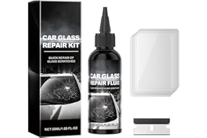 GNAUMORE Auto Glass Nano Repair Fluid,Reparador Cristal para Vidrio de Automóvil,Líquido de Reparación de Relleno para Ventana de Coche,Kit Reparación Fibra de Vidrio,Reparar Luna Coche,50ml