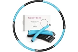 FEECCO FITNESS FEECCO Weighted Hula Hoops for Adults, 1-2.3kg Hula Hoops for Weight Loss