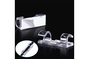 Blulu 100 Pieces Mini Christmas Light Clips, Outdoor Cable Clips, Christmas Light Hooks, Decoration Adhesive Patio Light Clips Self Adhesive Hooks for Christmas and Fairy Light(Clear)