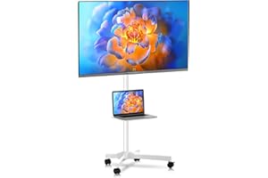 XINLEI Soporte TV Ruedas, Móvil para TV de 21 a 60 Pulgadas de Plasma/LCD/LED, con Estante de Altura Ajustable, Soporta hasta 35KG, Máx VESA 400x400mm - ML55AW