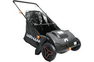 ARK MAT Garden Sweeper Collector Brush Rake - Silent Push Along - Extra Wide 530mm Working Sweep Width & 100L Debris Collection Bag - Height Adjustable - Driveway, Patio, Lawn, Artificial Grass