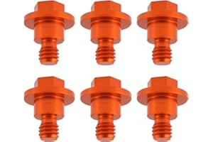 YINETTECH 6 Pernos de Protección de Horquilla Delantera para Motocicleta Compatible con KTM 125 150 200 250 300 350 450 85 65 SX EXC SXF EXCF Naranja