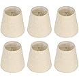 Tissting 6Pcs Fabric Lamp Cover, E14 Light Bulb Shade White Tapered Lampshade For Chandelier Wall Lamp Droplight Small Lamp Shade - View #7
