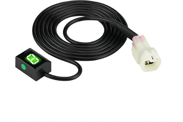 Indicateur de vitesse ECU Plug - Indicateur de vitesse de moto pour jauge de passage numérique à 6 vitesses avec afficheur