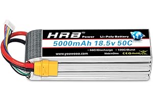 HRB POWER HRB 5000mAh 18,5V 50C 5s Lipo Pack Batterie XT90 pour modélisme RC Car Heli Bâche Boat Truck FPV Voiture hélicoptère Avion comme Align Jet, ESKY, Walkera, Dragan Flyer