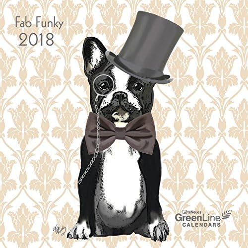 2018 Fab Funky GreenLine Calendar - teNeues Mini Grid Calendar - 17.5 x 17.5 cm