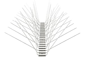 Mosali Taubenabwehr Spikes Edelstahl 6-reihig – Effektive Vogelabwehr gegen Tauben, Spatzen, Krähen – Witterungsbeständiger Vogelschreck Balkon Dach Fensterbank – 3 Meter (6 x 50 cm)