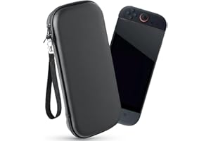 RSAquar Estuche para Nintendo Switch 2 2025 - Funda de Viaje Impermeable Antigolpes con Carcasa Dura para Switch 2 y Accesorios - Compacto con 8 Ranuras para Juegos, Bolsillo para Mando Pro, Negro