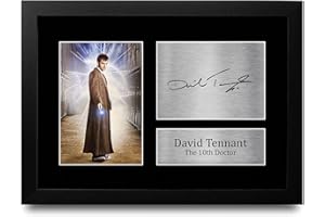 HWC Trading FR A4 David Tennant Dr Who Doctor Cadeaux Imprimé Signé Autographe Photo pour les fans d’émissions de télévision - A4 Encadré