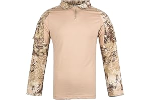SHUOJIA Combat Shirts Tactical Shirt Multicam Tattica Softair, Mimetica, Paintball, Militare