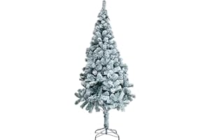 ACAN Tradineur - Árbol de Navidad nevado, Pino, Abeto Artificial Blanco, Estructura de plástico y Metal Revestido, Robusto y Duradero, fácil Montaje, 150 cm
