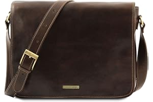 Tuscany Leather Messenger double Borsa a tracolla 2 scomparti in pelle