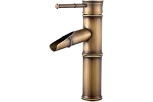 Grifo Lavabo Cascada-kisimixer Baño Lavabo Grifo, Grifo Monomando para Lavabo, Grifo de Lavabo Función de Regulación de Agua Fría y Caliente, Grifo Baño de Agua Caliente y Fría, 2 Joints Break Mouth