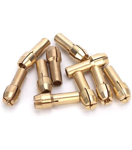 15 Pices Mandrin Perceuse, Accessoires pour Outil Rotatif, 0,8mm 3,2mm Remplacement 4486 Mandrin Changement Rapide, Remplacement 4485 Pince de serrage en laiton crou metal