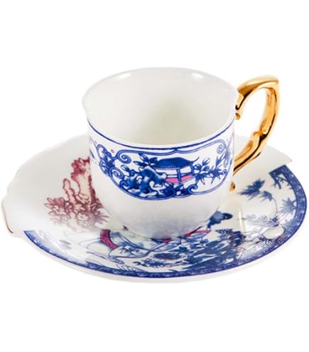 Tazzina Con Piattino Seletti Kintsugi - Porcellana E Oro 24 Carati, Design Marcantonio Raimondi Malerba