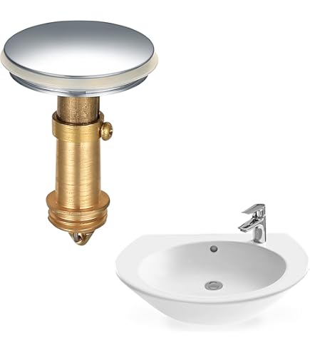 Bonde Pop-up à Ressort Pour évier De Cuisine, Salle De Bain, Lavabo De Salle De Bain (laiton Massif Chromé) 36 Mm