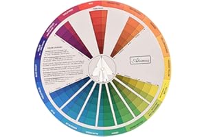 zalati Color Wheel Two Side Color Mixing Learning Guide for Art Class Teaching Tool Makeup Blending Board Chart - 9.0 inch/23cm