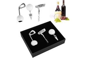 GUGXIOM Ensemble D'ouvre-bouteille, Ouvre-bouteille de Balle de Golf, Ouvre-bouteille de Vin Manuel, Kit de Tire-bouchon à Poignée en Alliage de Zinc, pour le Coffret Cadeau de Vin D'anniversaire de Mariage,