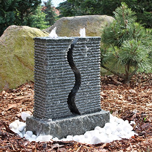 CLGarden Granit Springbrunnen SB5 2 Säulen Brunnen komplettes Set - 2
