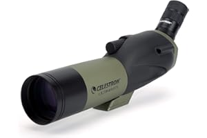 Celestron 52248 Ultima 65mm Angled Refractor Spotting Scope Telescope, Green