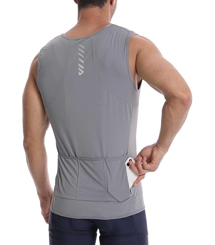 UGLY FROG Ärmellos Radtrikot Herren Elastische Atmungsaktive T-Shirt Jersey Funktionsshirt Schnell Trocknen Stoff Fahrradtrikot für Radsport Outdoor Sport Fashion