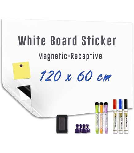 Magnetic Dry Erase Whiteboard Paper With Adhesive, 24" X 36" White Board Film For Wall, Easy To Write And Clean Dry Erase Board For Office, Classroom - View #8