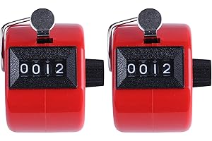 KOAHDE Compteur de Clic à 4 Chiffres,Compte Personne Manuel,Compteur à 4 Chiffres en Plastique ABS,Compteur Manuel Couleur,Compteur à Cliquer pour Golf,Compteurs de Tours à Main à 4 Chiffres,2PC
