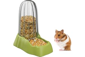 TOKAYIFE Comederos Hamster, Alimentación Automática de Hámster, Dispensador de Alimentos paraHamsters, Gerbilos, Ratones, Erizos, Cobayas (Verde)