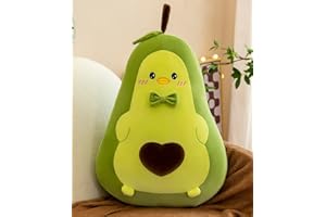 SPIRTUDE 16”Avocado Plush, Cute Avocado Plushie Pillow Toy Gifts, Kawii Soft Fruit Stuffed Cushion with Keychian for Home Decoration 40cm (Green, 40cm)