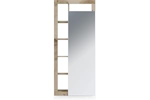 Web Convenienza Mobile Alto Ingresso - Made in Italy - Collezione Hamburg - interno con Appendiabiti e Ripiani Scarpe - Scarpiera di Design Moderno e Originale - Color Bianco Lucido e Pero