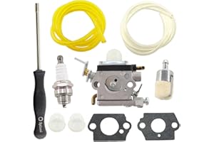 MCHNIC Carburateur avec joint, tuyau d'essence, tournevis pour Husqvarna 122HD45 122HD60 522HD60S 522HDR60S Jonsered HT2223T HT2218 Taille-haie remplace 596658301 523012401