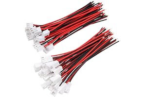 YIXISI 25 Par JST XH 2.54mm 2-stifts Hane- och Hona-Mikrokontaktplugg med 10cm 22AWG Elektrisk Ledning Silikonisolerad