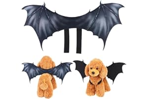 ZDQC Haustier Fledermausflügel,Halloween Haustier Wings,Pet Fledermaus Costumes,Kostüm für Haustiere,Halloween-Verkleidungszubehör für Haustiere, Hunde, Katzen (M)