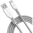 TECHGEAR USB C to USB A 2M Long STRONG Durable Braided USB C Charging Data Cable Type C Compatible with iPad Pro 11" 12.9" 13" 2024 2022 2021, Mini 6, iPad Air 10.9/11/13, iPad 10th Generation - White