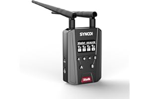 SYNCO XTALK Link Wireless Intercom Headset System, 2.4GHz Full Duplex Wireless Headset with Real-time Monitoring