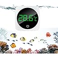 NeoStyle Aquarium Thermometer, LED Accurate Temperature Sensor, High Accurate to ±0.9°F, Touch and Sleep Mode, Energy saving Glass Container Stick-on Thermometer (White)