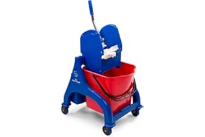 DETER CENTER Carrello lavapavimenti pulizie Filmop Orion 7962A secchio lt.25 con strizzatore professionale e ruote cm.53x42x90