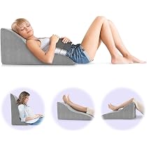 Oreiller De Lecture Et Soutien Jambes En Mousse Mémoire - 58x55x28cm, Coussin Amovible, Pour Canapé, Lit, Sol - 4