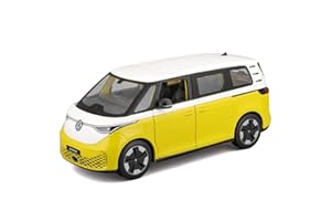 MAISTO - Volkswagen ID.Buzz 2023, Escala 1:24, Modelo Diecast con Puertas y Maletero Abatibles, Licencia Oficial Volkswagen, Colores Surtidos, Edad Recomendada 3+ Años