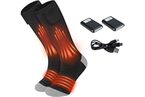 ALLC Heated Socks for Women Men, USB Rechargeable Thicken Cotton Socks UK with 4500mah Battery, Double-Sided Heating Socks, for Arthritis Winter Outdoor Ski Cycling Sports