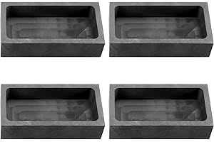 Geieold 4 StüCk 1 KG Graphit Barren Form Guss Barren Tiegel Form Silber Gold Barren Form Schmelzen GießEn Raffinieren