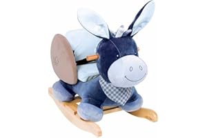 Nattou Plush Rocking Animal Wooden From 1 Year With Belt – Alex the Donkey
