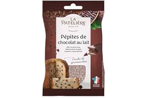 LA PATELIÈRE - Pépites de Chocolat au Lait - Riche en Goût - Pour Agrémenter Cookies, Brownies et Autres Gâteaux - 30% de Cacao Minimum - Fabriqué en France - 100g. Lot de 5 (=500G)
