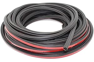 ASUDARO Tira insonorizada para coche, tira de sellado para puerta de coche, 5 orificios, tira de goma para coche,sello de goma de aislamiento acústico de 5m para capó de marco de puerta