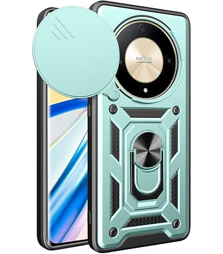 BORYA Hülle Für Honor Magic7 Lite 5G – Stoßfest, Mit Kamera-Schiebeabdeckung & Magnetständer, Blau