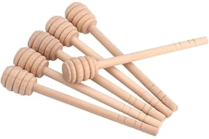 Estink 50 cucharas de miel de 15 cm para maceta de miel de madera para tarro de miel de Acción de Gracias y Boda Bautismo